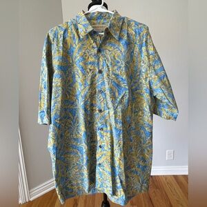 Johari West men's XL tall tropical Hawaiian cruise summer vacation 100% cotton